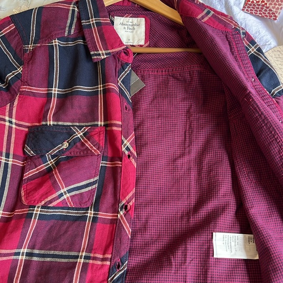 NWT: Abercrombie & Fitch Tartan Shirt sz M - Picture 6 of 7